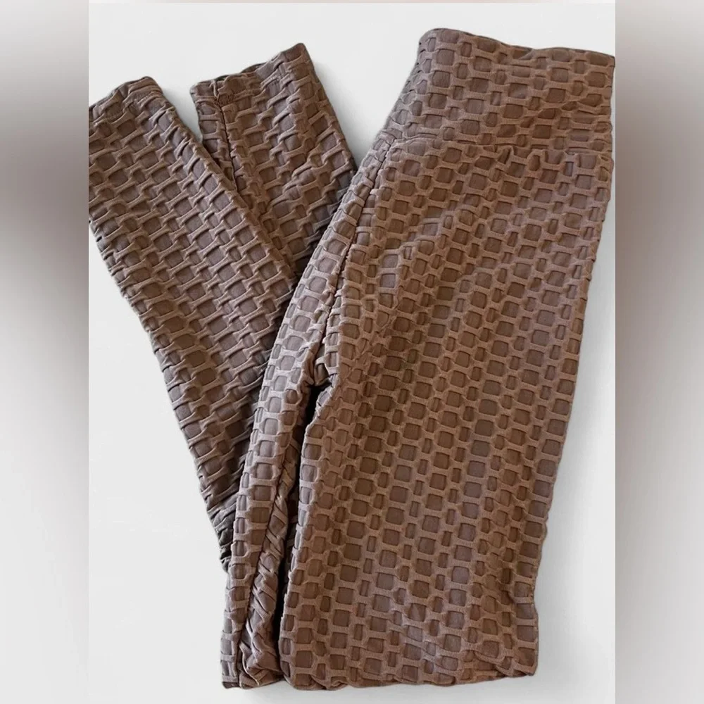 Brown‎ scrunch leggings